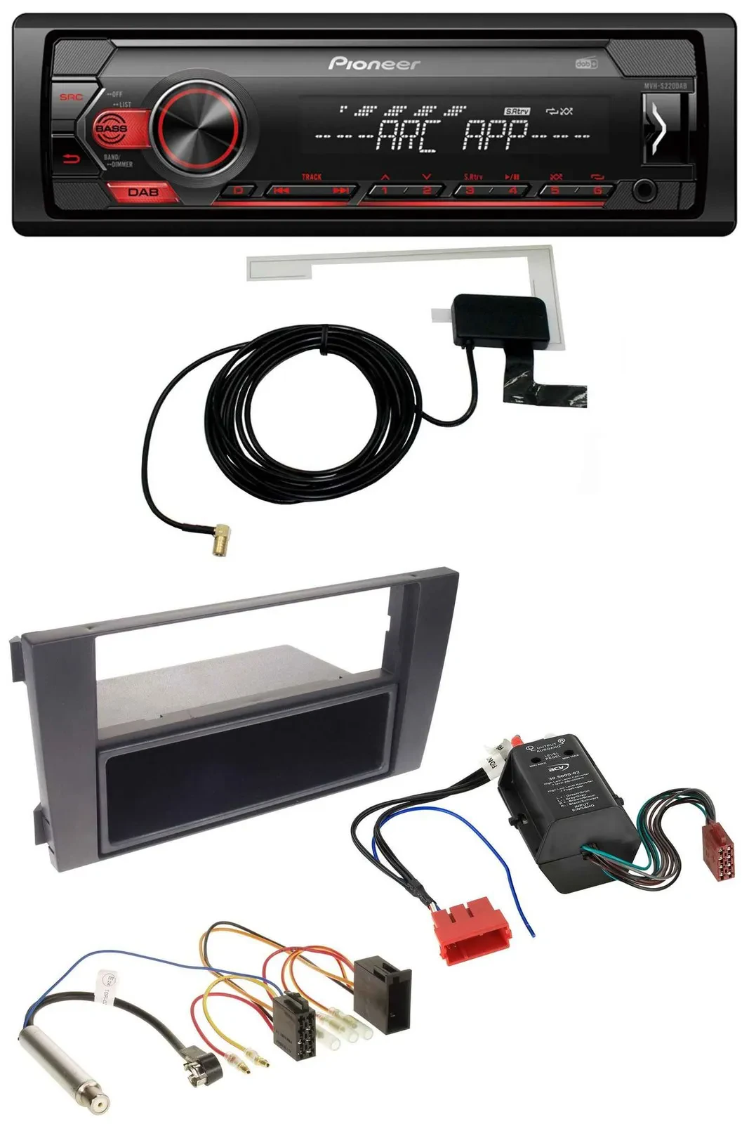 Автомагнитола для Audi A6 (2001–2005) Pioneer 1DIN, USB, DAB, MP3, AUX