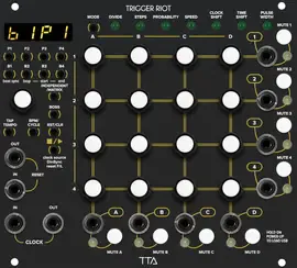 Модульный студийный синтезатор Tiptop Audio Trigger Riot Sequencer Eurorack Module, Black