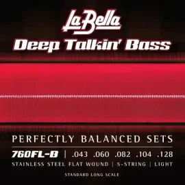 La Bella 760FS-B Deep Talkin’ Bass Flatwound 5-String 45-128