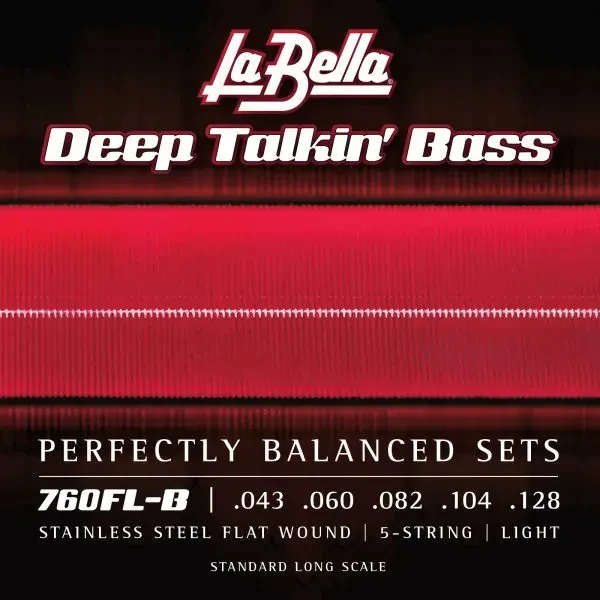 La Bella 760FS-B Deep Talkin’ Bass Flatwound 5-String 45-128