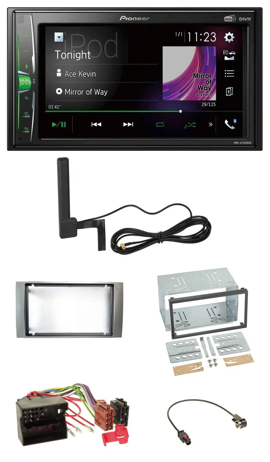 Pioneer MP3 DAB AUX 2DIN Bluetooth Autoradio für Ford Kuga Fusion Transit 05-12