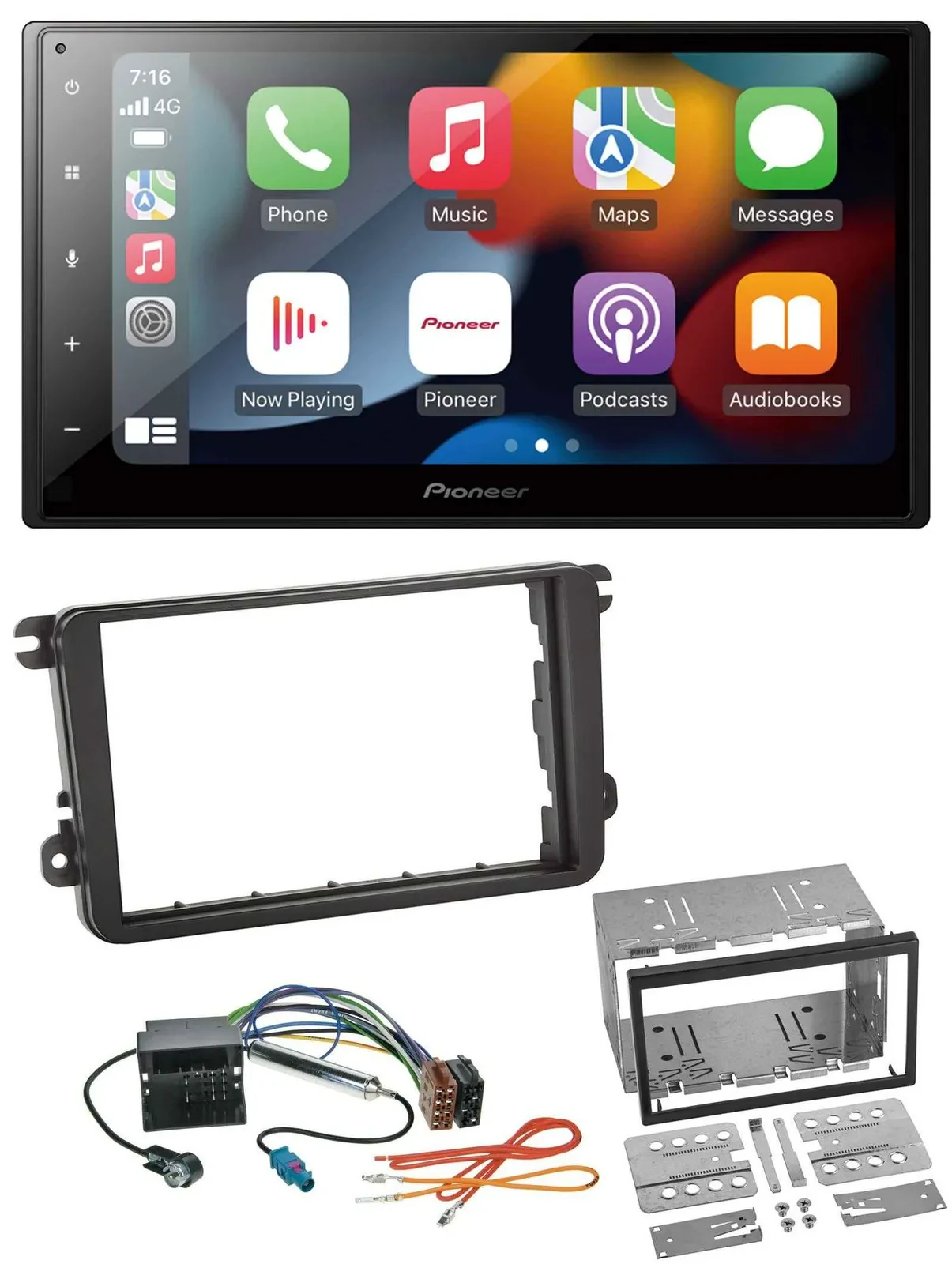 Автомагнитола Pioneer 2DIN DAB Bluetooth USB MP3 для VW T5 Caravelle/Multivan/Transporter