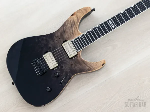 2019 ESP E-II M-II NT Buckeye Burl Maple w/ Bare Knuckle Aftermath Tyger & Case