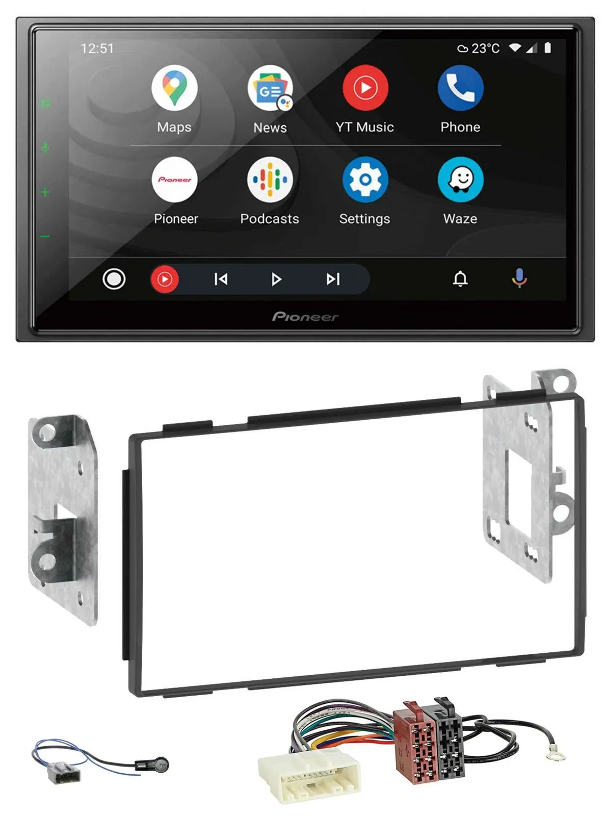 Pioneer USB 2DIN DAB MP3 Bluetooth Autoradio für Nissan Qashqai 2007-2013