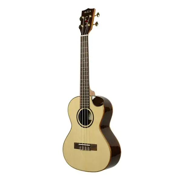 Укулеле Kala KA-SRT-SC Solid Spruce Scallop CW Tenor Ukulele, Gloss Natural