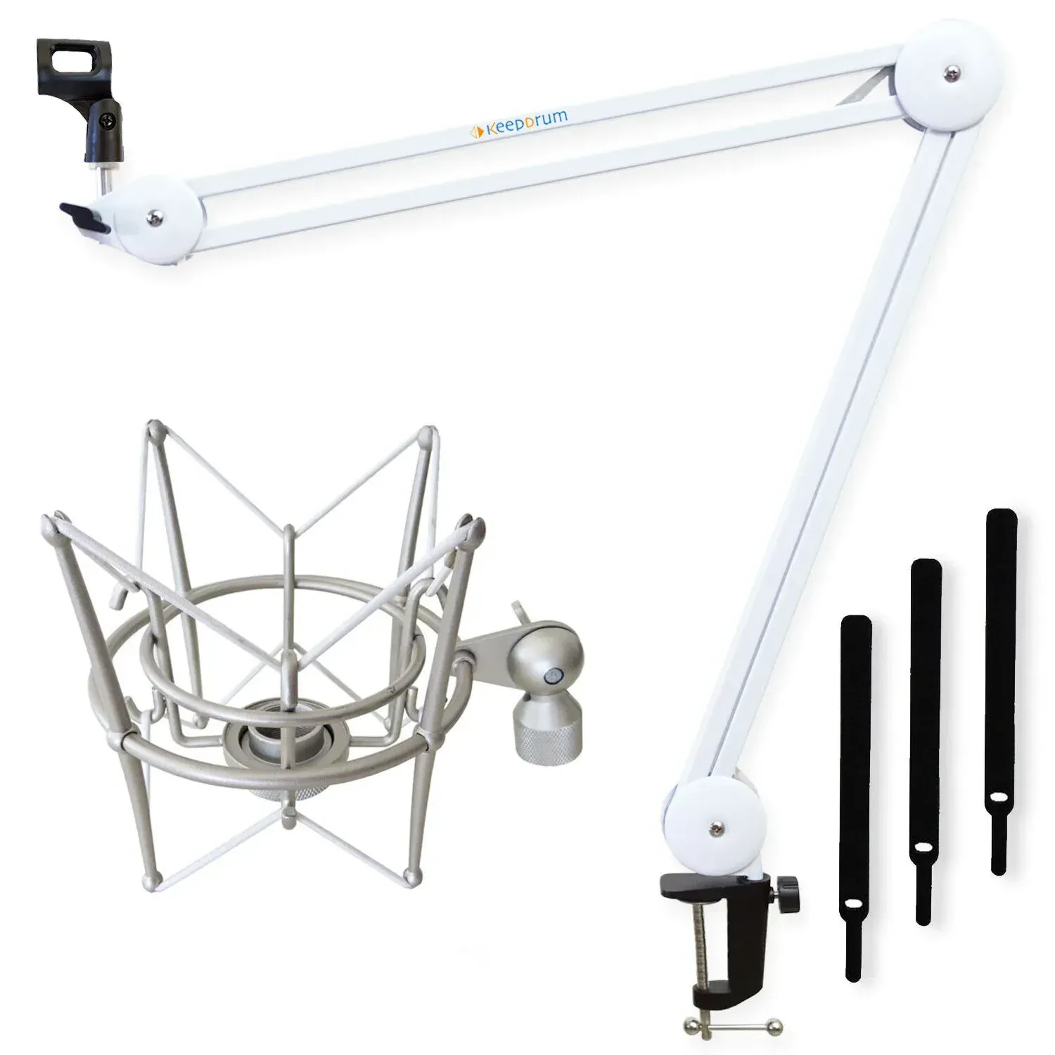 Стойка для микрофона keepdrum MS138 White с держателем