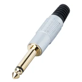 Разъем кабельный Jack 6.3 мм Bespeco S60 моно прямой