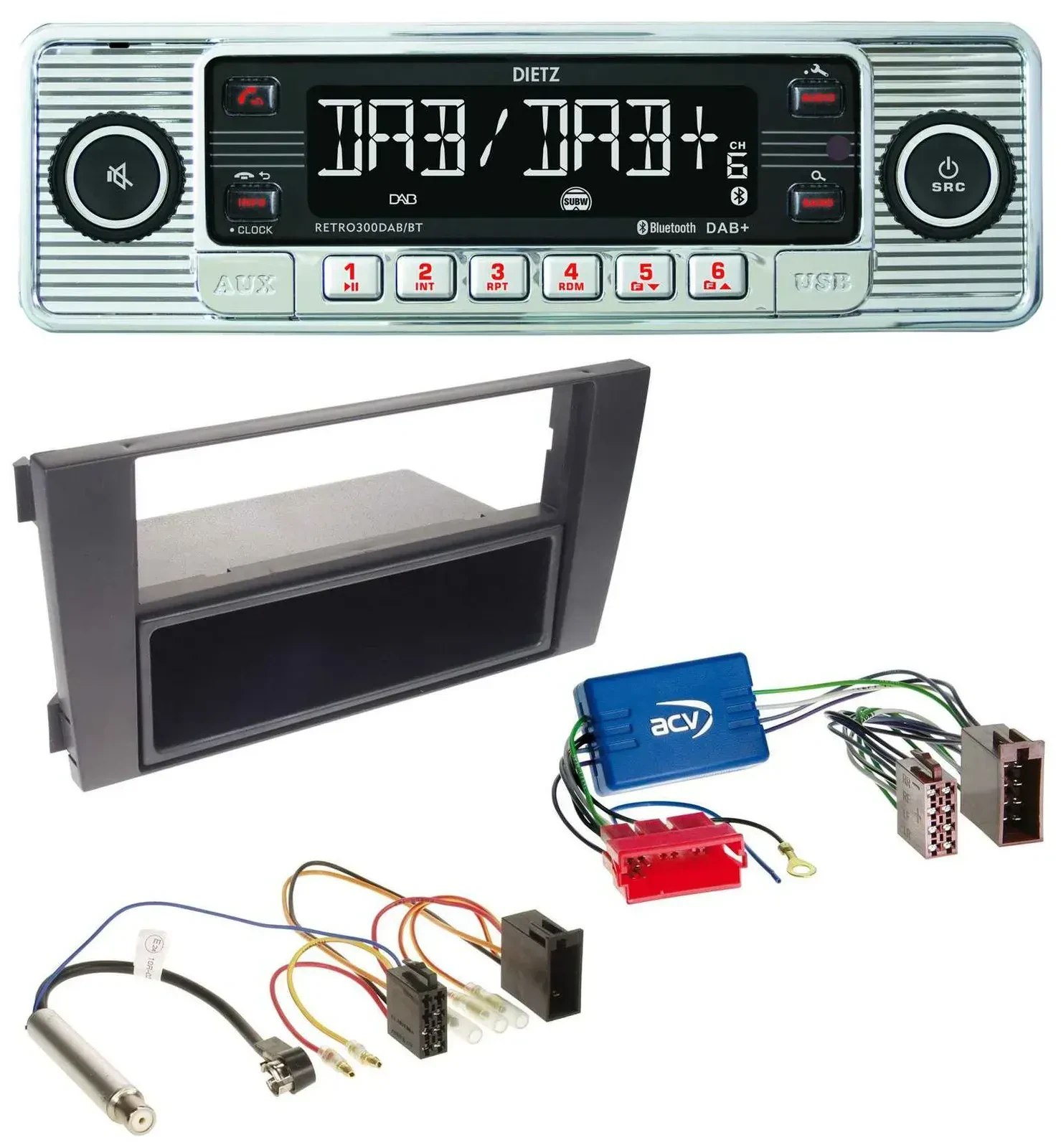 Dietz Bluetooth MP3 DAB USB Autoradio für Audi A6 C5 01-05 Symphony Aktivsystem