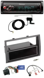 Автомагнитола для Fiat Ducato (2008–2011) Pioneer Bluetooth, DAB, USB, черный