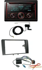 Автомагнитола Pioneer 2-DIN MP3 DAB USB CD Bluetooth для Audi A3 (8P) 2003–2012, Quadlock