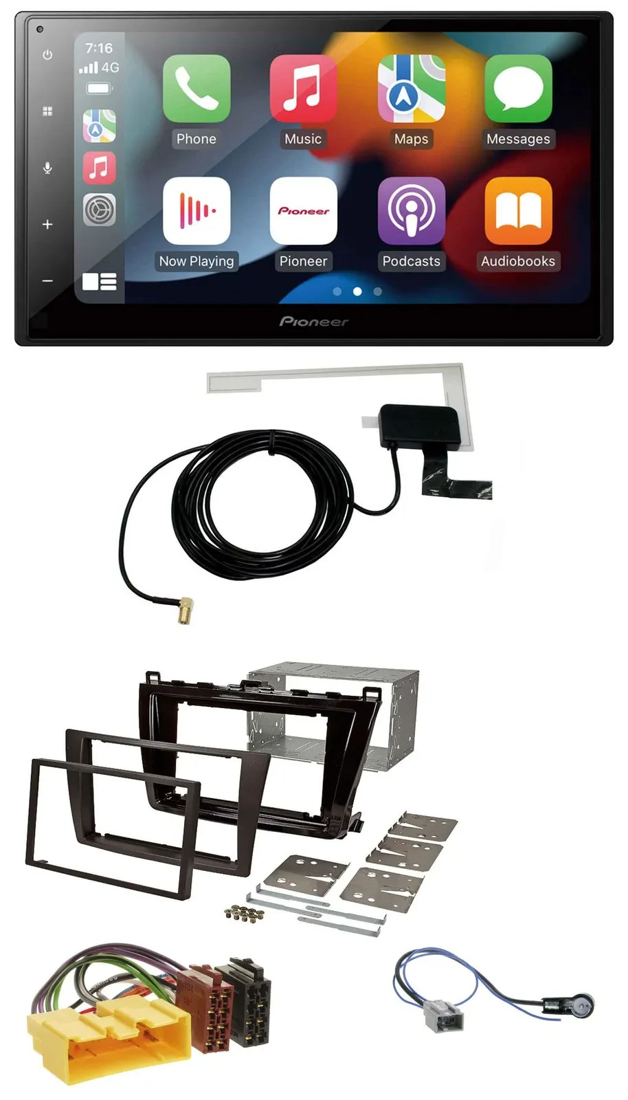 Автомагнитола Pioneer 2 DIN, USB, Bluetooth, DAB для Mazda 6 (2008–2012)