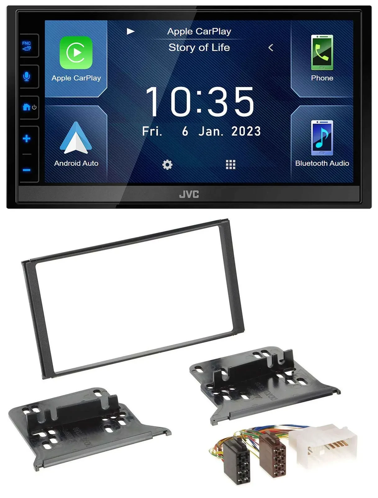 JVC DAB Bluetooth MP3 USB 2DIN Autoradio für Kia Sorento BL 2006-2009