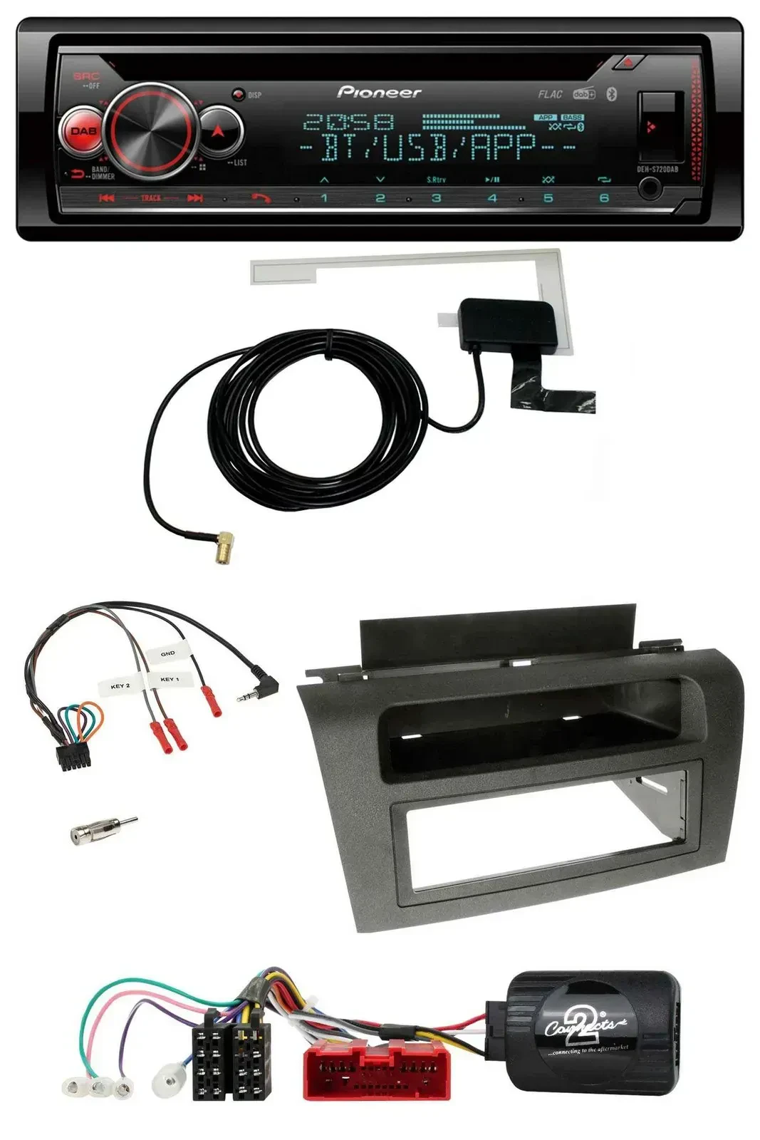 Автомагнитола Pioneer для Mazda 3 (2003–2009) CD, DAB, USB, Bluetooth, поддержка управления на руле