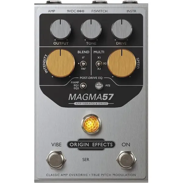 Педаль эффектов для электрогитары Origin Effects MAGMA57 Amp Vibrato & Drive Effects Pedal