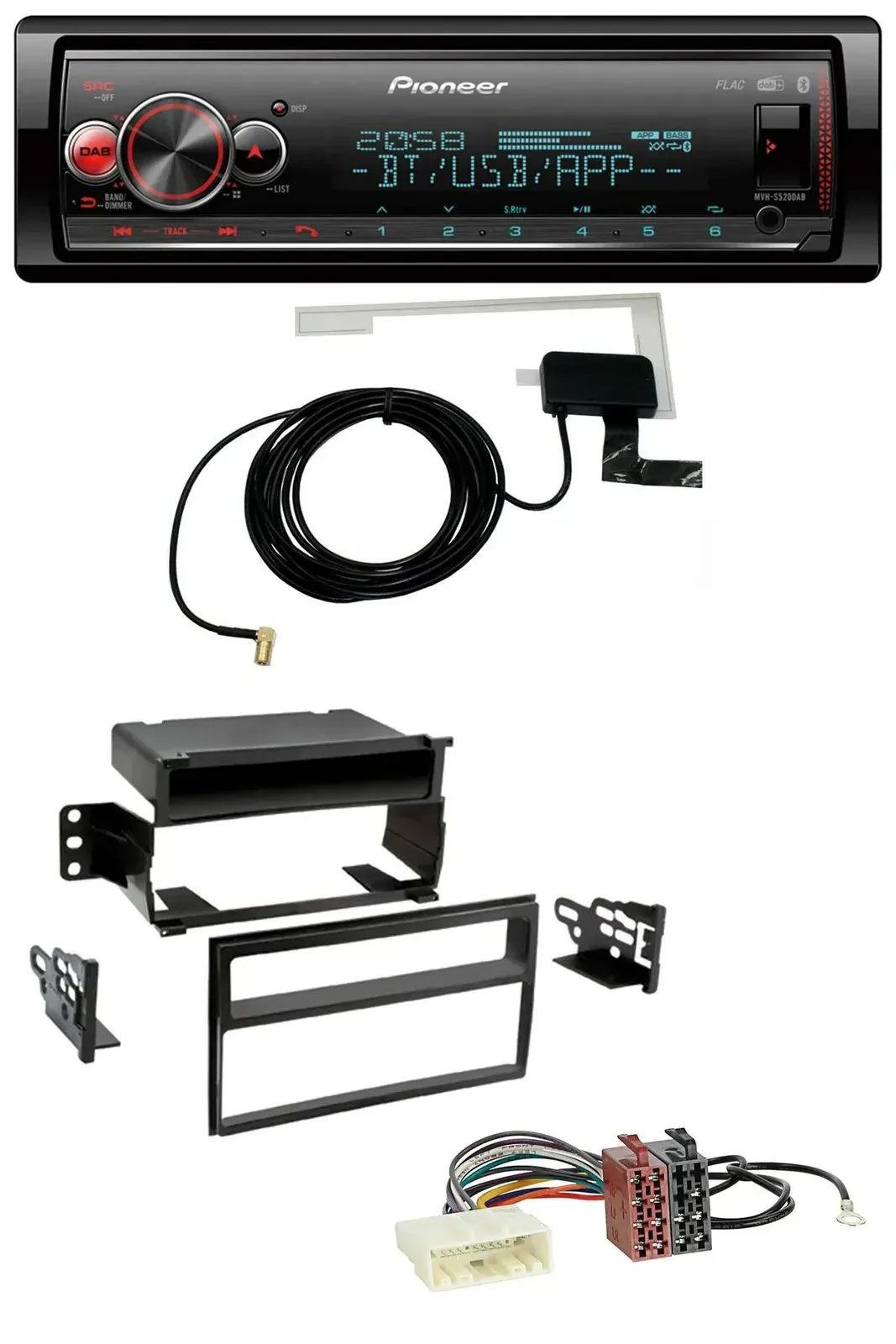 Автомагнитола Pioneer Bluetooth, DAB, USB, MP3 для Nissan Versa/Tiida (с 2007)