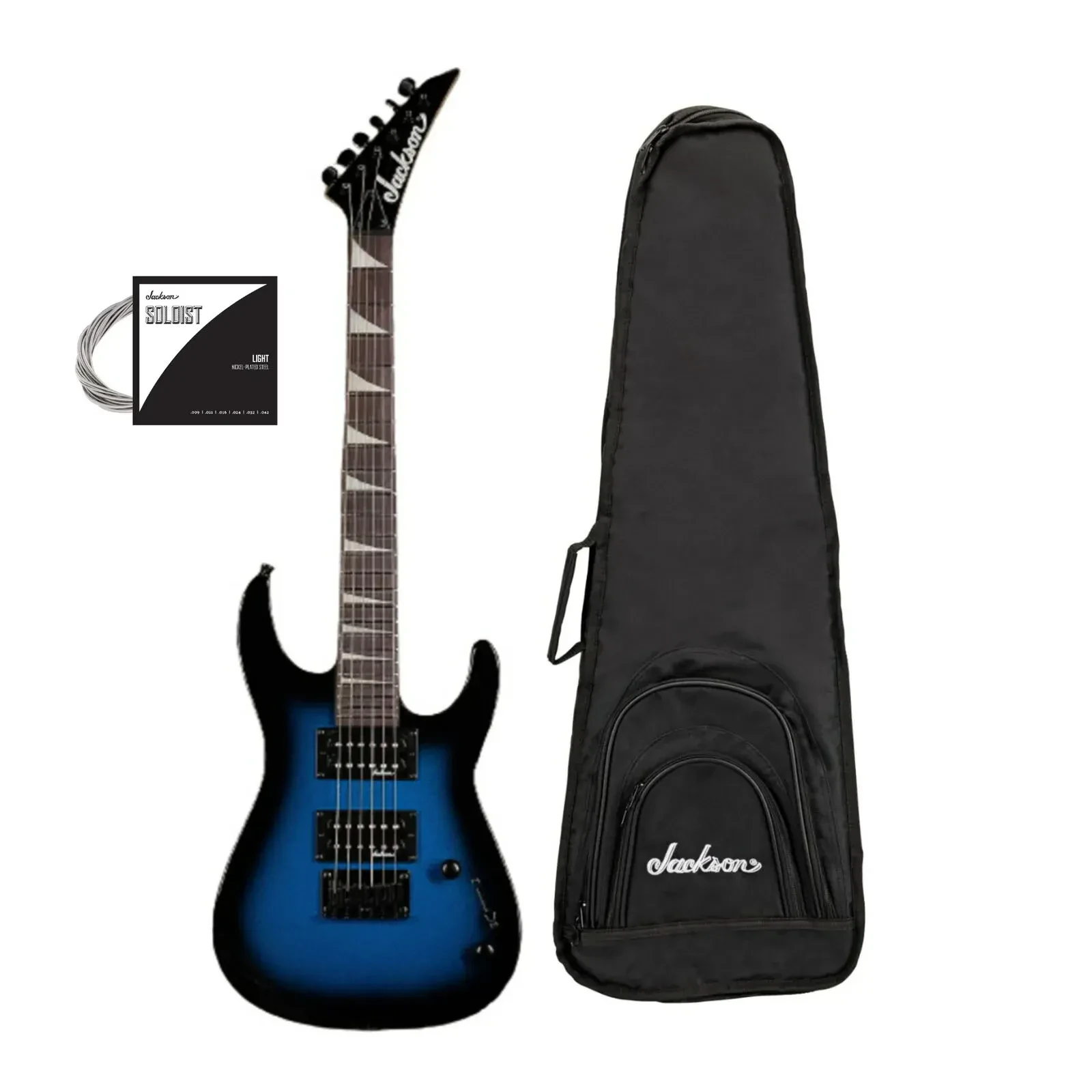 Jackson JS Series Dinky Minion JS1X Guitar Blue Burst with Gig Bag and Strings