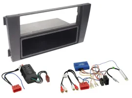Установочный комплект для автомагнитолы Caraudio24 1-DIN для Audi A6 (2001–2005), CAN-Bus, для активной системы, чёрный