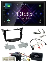 JVC DAB 2DIN Lenkrad Bluetooth USB Autoradio für Hyundai I30 ab 2017