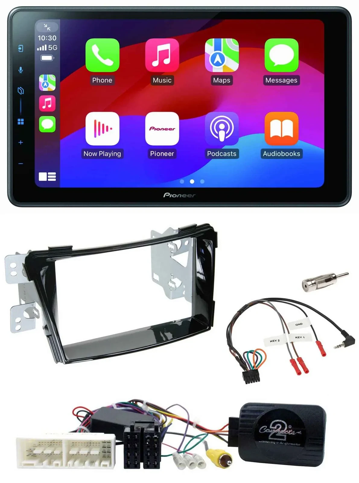 Pioneer Bluetooth 2DIN USB Lenkrad DAB Autoradio für Hyundai i40 ab 16 VF Klavie