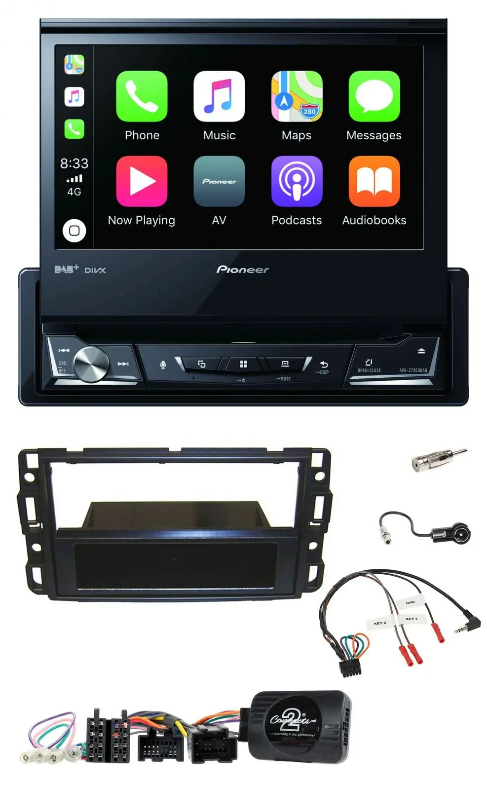 Pioneer DVD Bluetooth DAB USB Lenkrad Autoradio für Cadillac BLS YSCF 2006-2010