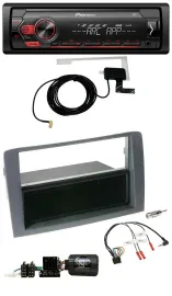 Автомагнитола Pioneer 1DIN USB DAB MP3 для Fiat Idea 2006–2011, серый