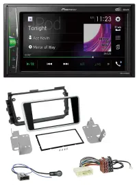 Pioneer 2DIN MP3 DAB USB Bluetooth Autoradio für Nissan Micra ab 2017 schwarz gl