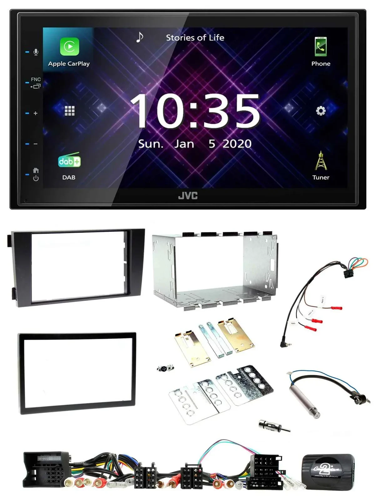 Автомагнитола для Audi A6 C5 (2001–2004) JVC 2DIN DAB Bluetooth USB