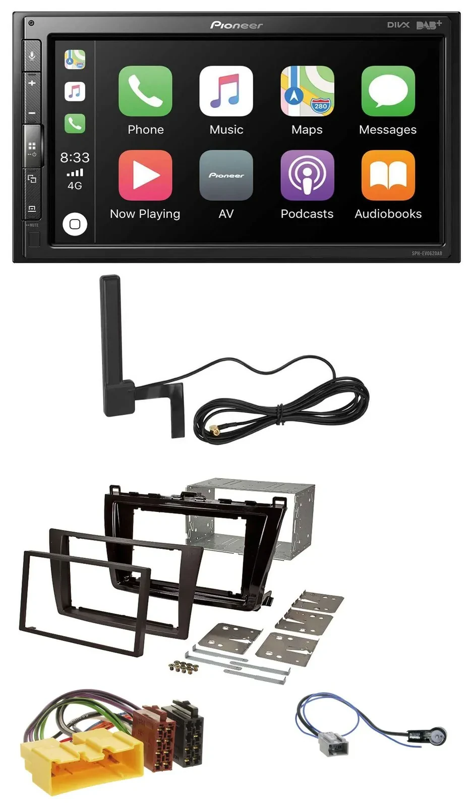 Автомагнитола Pioneer 2DIN Bluetooth DAB USB MP3 для Mazda 6 (2008–2012)