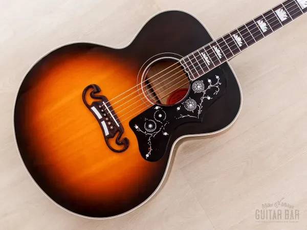 1995 Gibson J-200 Jumbo Guitar Vintage Sunburst, Figured Maple w/ Case
