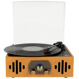 Виниловый проигрыватель Alive Audio QUATTRO LP Light Wood с FM-радио
