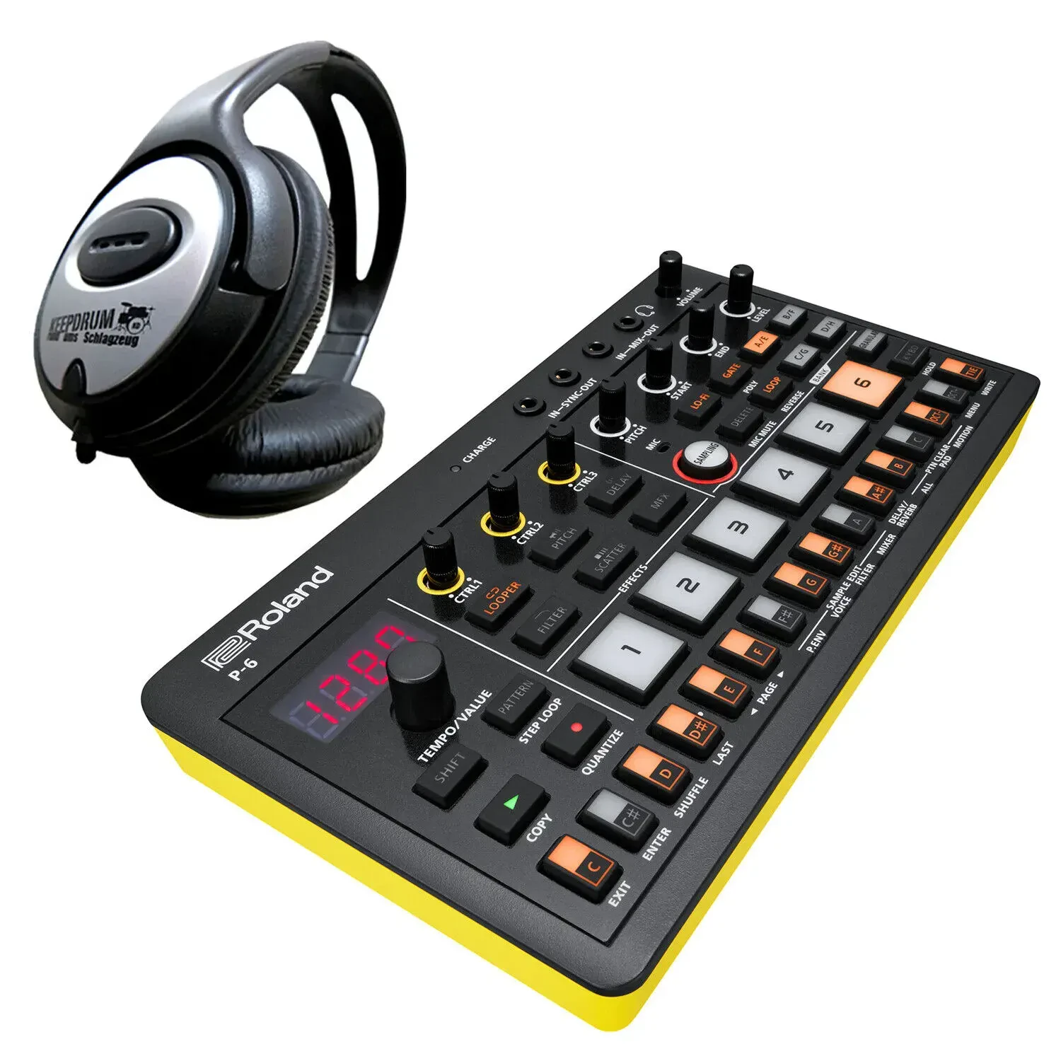 Сэмплер Roland P-6 с наушниками
