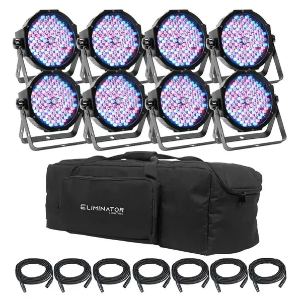 Eliminator Lighting MEGA FLAT PAK8 EP Lighting System with 8x Pars idjnow