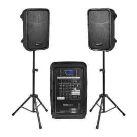 Knox Gear 8 In Active Loudspeakers Combo Set with USB SD and Bluetooth