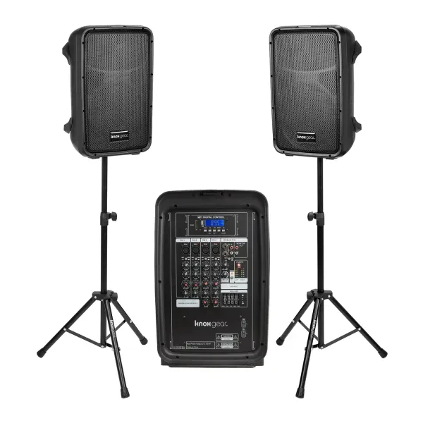 Knox Gear 8 In Active Loudspeakers Combo Set with USB SD and Bluetooth