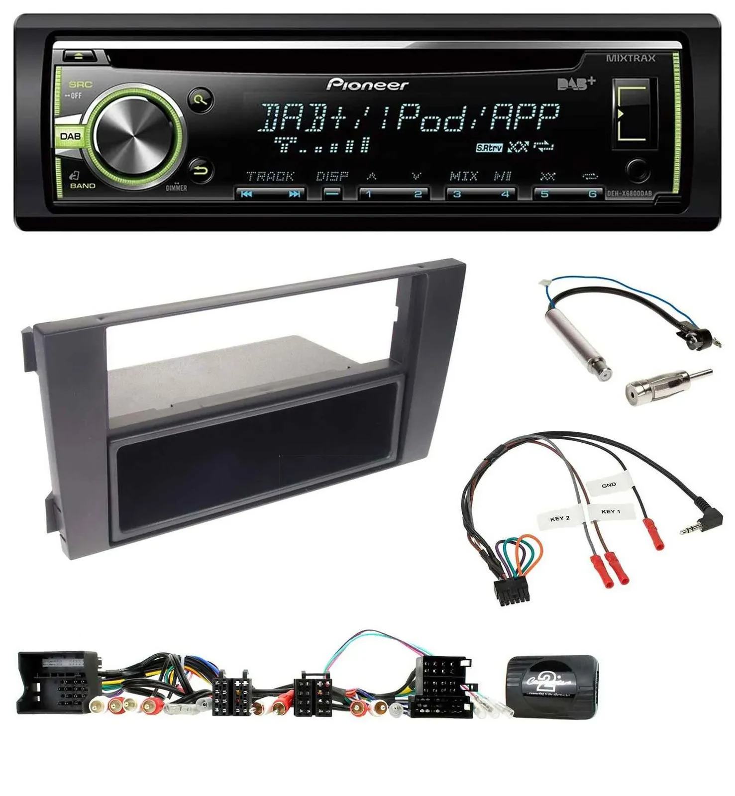 Автомагнитола для Audi A6 (2001–2004) Pioneer DAB, USB, MP3, CD, поддержка управления с руля