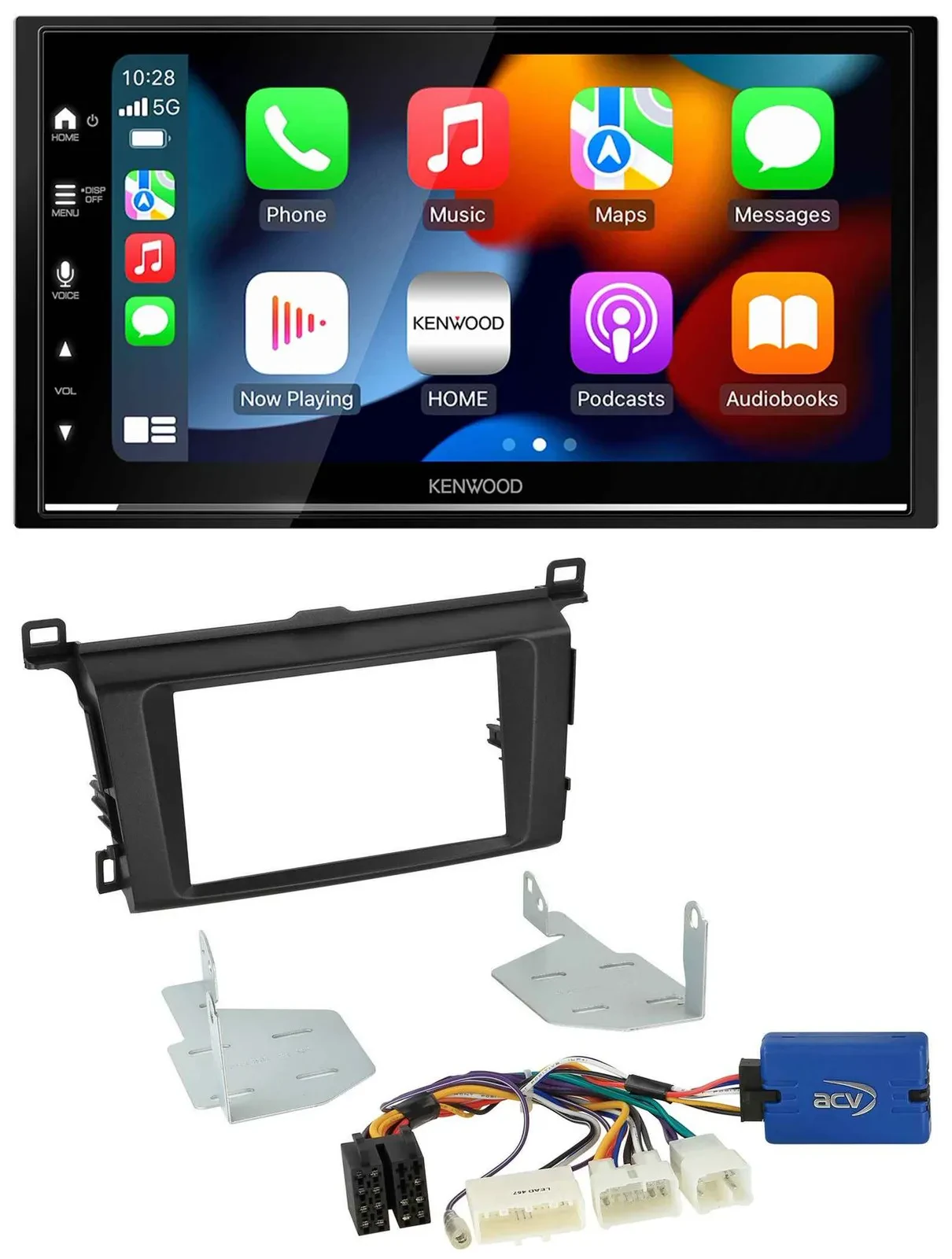 Автомагнитола для Toyota RAV4 (с 2013) Kenwood 2-DIN, DAB, USB, Bluetooth, MP3