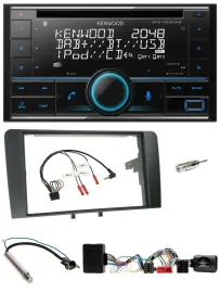 Kenwood CD 2DIN DAB USB Lenkrad Bluetooth Autoradio für Audi A3 Symphony Aktiv I