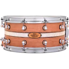 Pearl Music City Solid Shell Snare Cherry DuoBand Ebony Marine Inlay 14 x 6.5 in