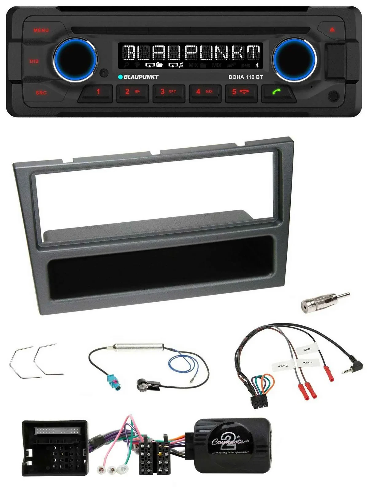 Blaupunkt Lenkrad MP3 CD Bluetooth USB Autoradio für Opel Corsa C Meriva Vectra