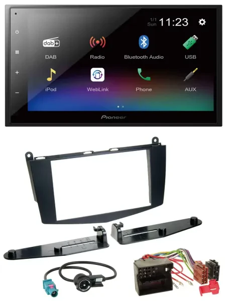 Pioneer USB Bluetooth DAB 2DIN MP3 Autoradio für Mercedes C-Klasse 07-11 ohne Ta