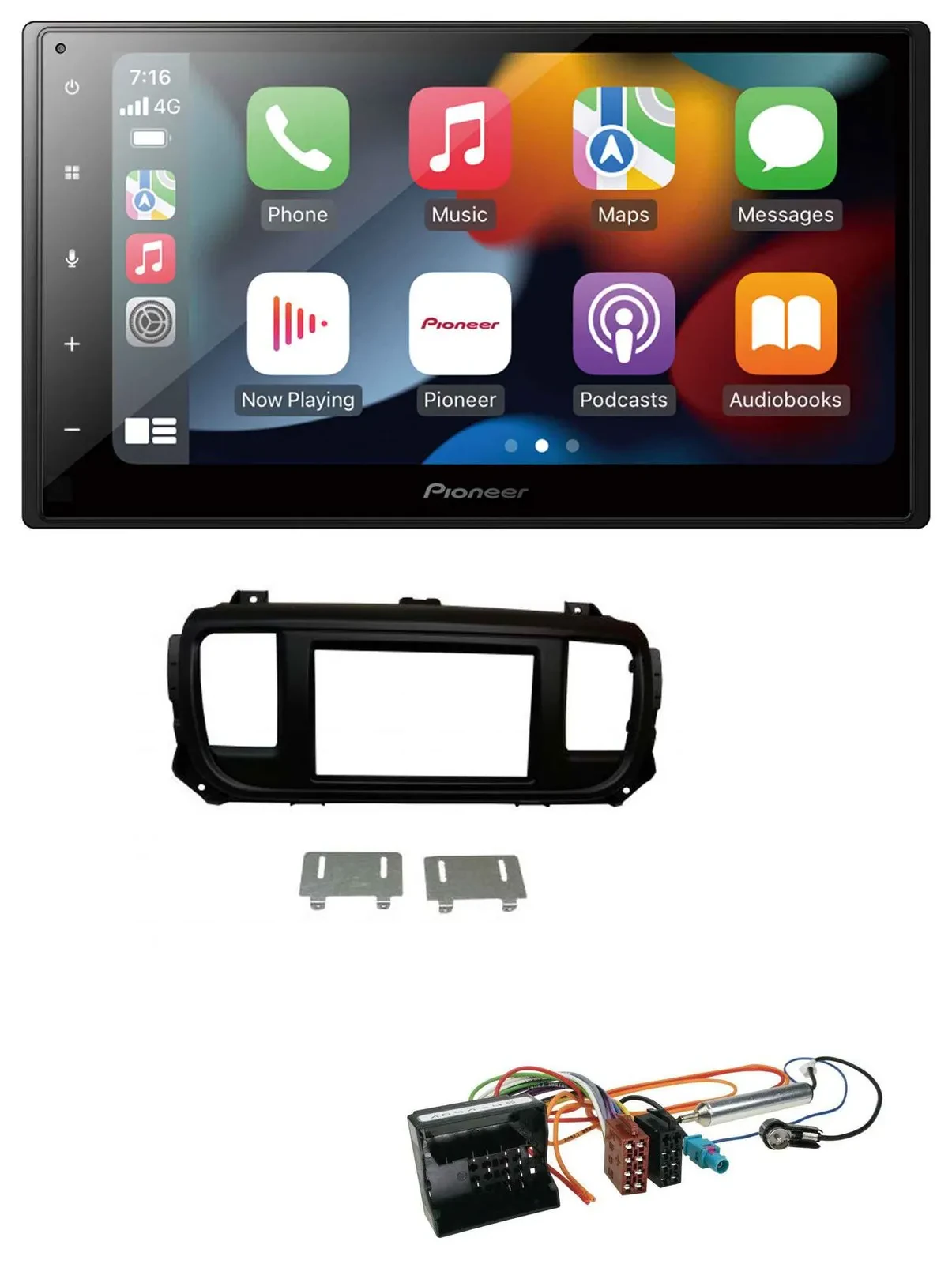 Pioneer DAB Bluetooth 2DIN USB MP3 Autoradio für Citroen Jumpy Dispatch Spacetou
