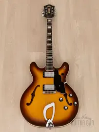 Электрогитара полуакустическая Guild Starfire IV SF4 Sunburst w/ HB-1 Humbuckers & Case, USA Westerly 1980