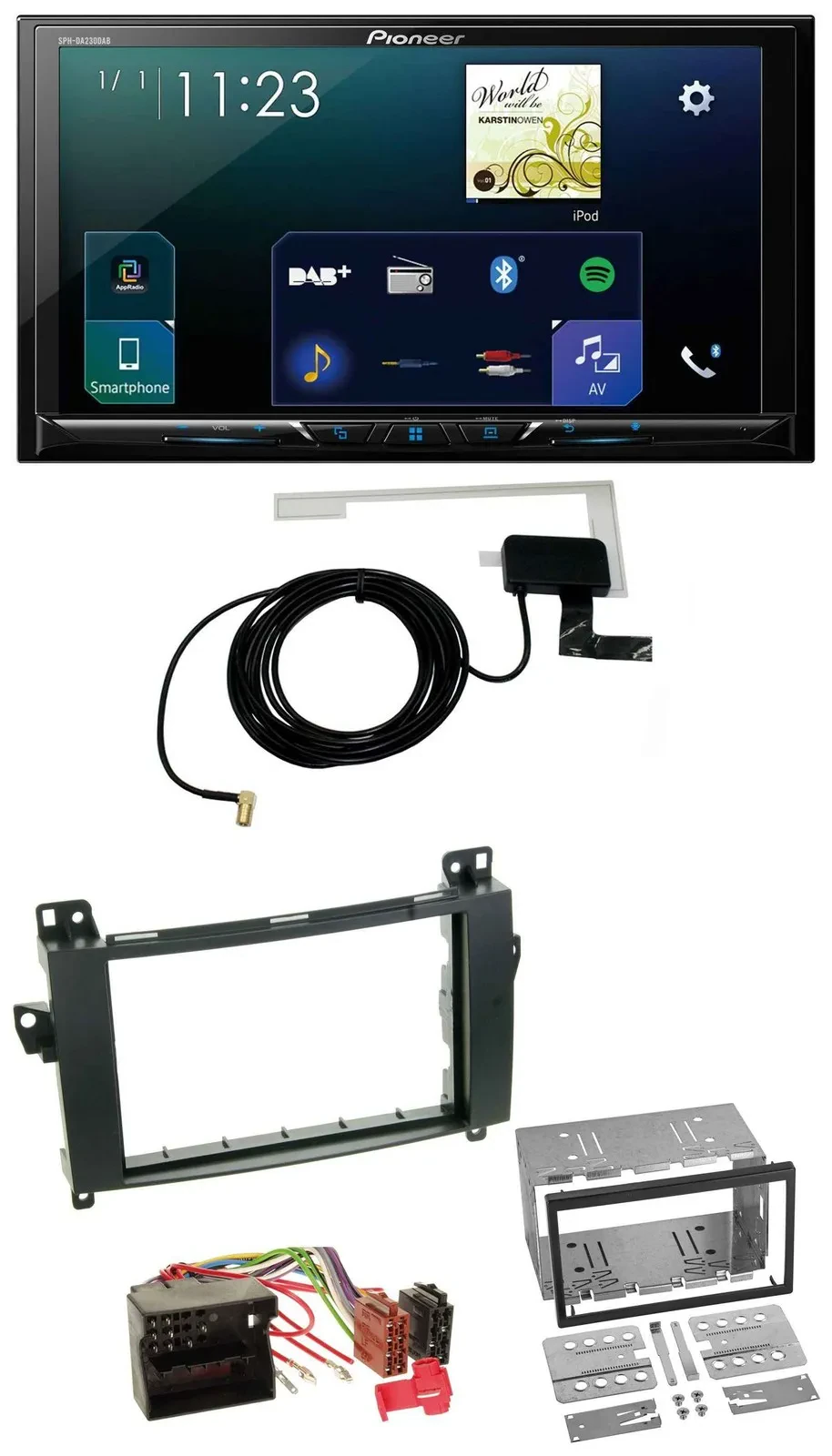 Pioneer 2DIN DAB USB MP3 Bluetooth Autoradio für Mercedes B-Klasse T245 05-11