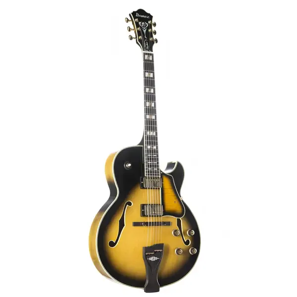 Электрогитара полуакустическая Ibanez George Benson Prestige LGB300 Vintage Yellow Sunburst