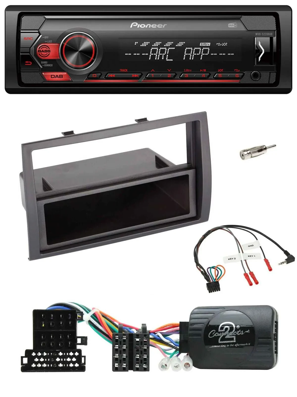 Автомагнитола Pioneer DAB, 1DIN, MP3, USB, совместима с кнопками на руле, для Citroen Jumper 2008–2011