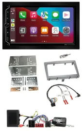 ESX 2DIN DAB USB Lenkrad Bluetooth Autoradio für Porsche 911 Boxster Cayman silb