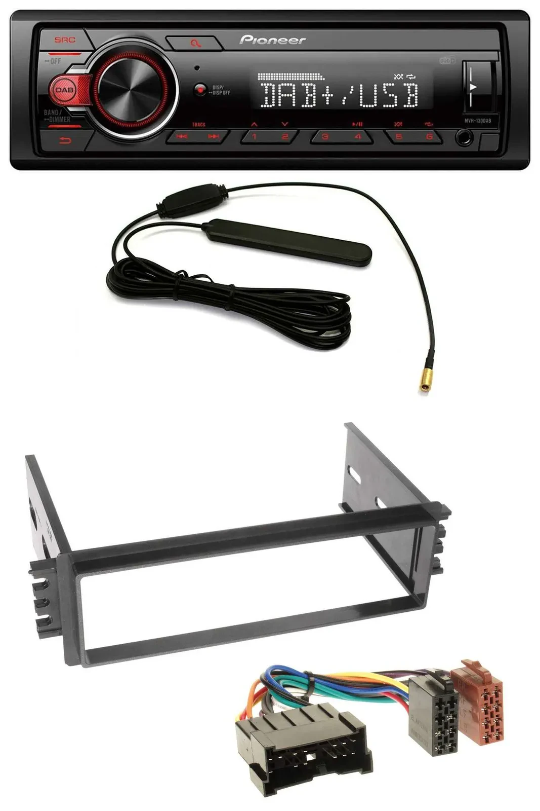 Pioneer MP3 DAB 1DIN AUX USB Autoradio für Hyundai Accent (2002-2005)
