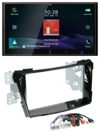 Автомагнитола для Hyundai i40 JVC 2-DIN, USB, Bluetooth, DAB, MP3, черный (рояльный лак)