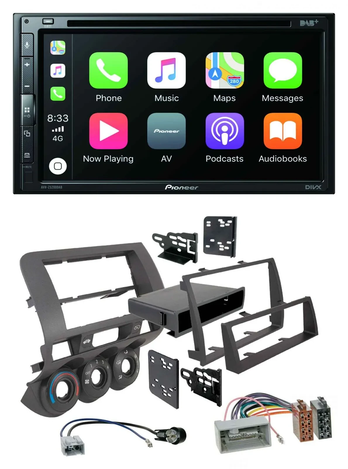 Pioneer DVD 2DIN MP3 DAB Bluetooth USB Autoradio für Honda Fit 06-07 nur US-Impo