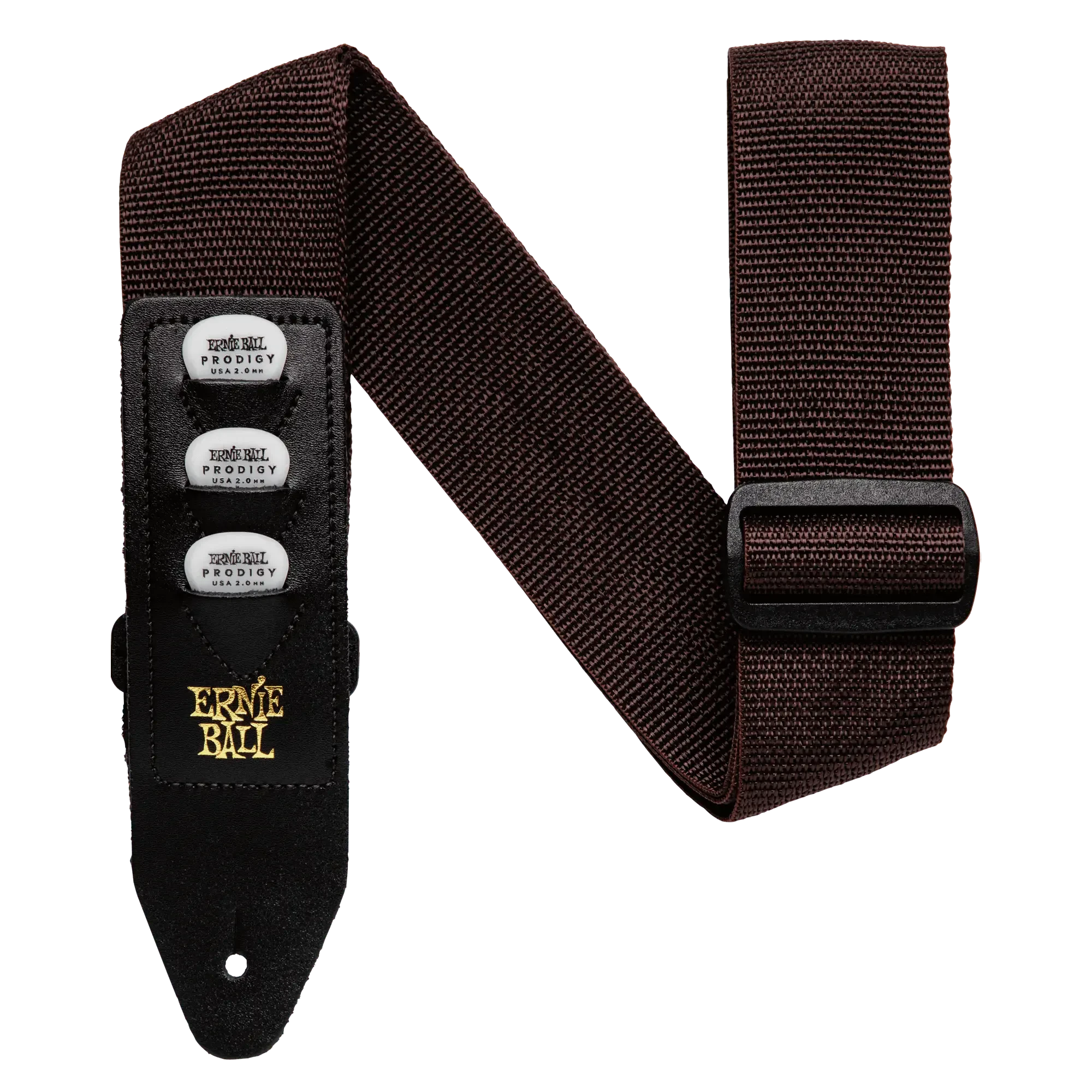 Ремень для гитары Ernie Ball 4250 Brown Pickholder